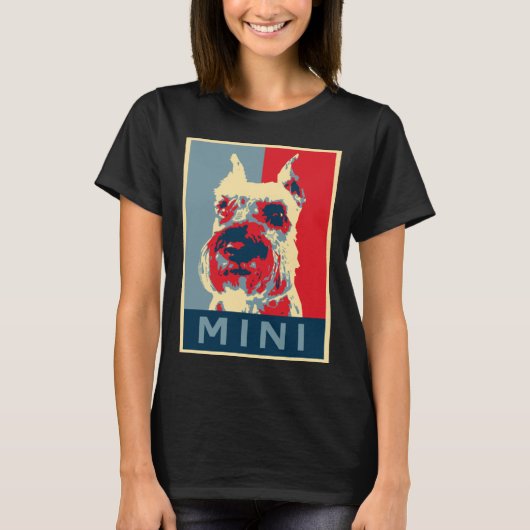Cute Miniature Schnauzer Election T-Shirt (Vorderseite)
