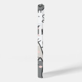 Cute Minimal Kawaii Cat Pattern iPhone / iPad case (Rückseite / Rechts)