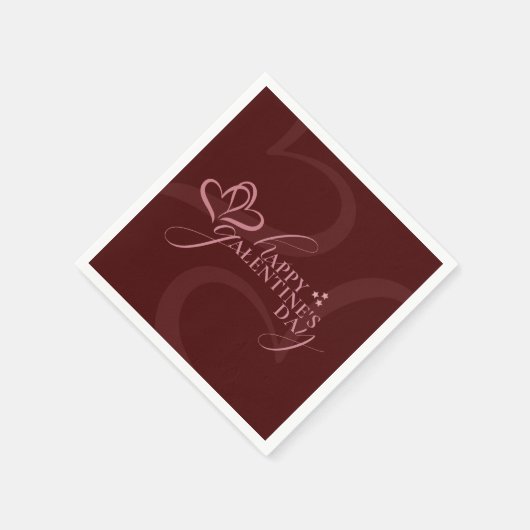 Cute Minimal Modern Chic Cream Script Galentine's Serviette (Ecke)