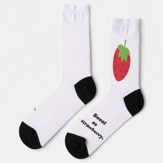 Cute Minimal Strawberry Socks Socken (Linkes Detail)