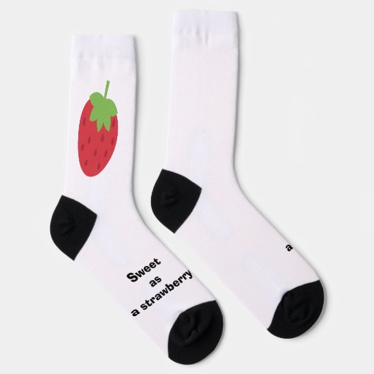 Cute Minimal Strawberry Socks Socken (Rechts)