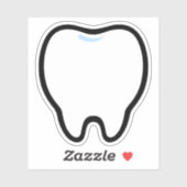 Cute Minimal Tooth Illustration Aufkleber (Blatt)