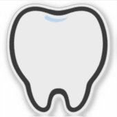Cute Minimal Tooth Illustration Aufkleber (Vorderseite)