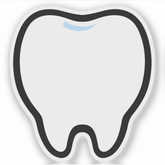 Cute Minimal Tooth Illustration Aufkleber (Vorderseite)