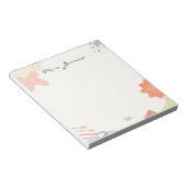 Cute Minimalist Boho Teacher Notepad Notizblock (angewinkelt)