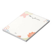 Cute Minimalist Boho Teacher Notepad Notizblock (Rotiert)
