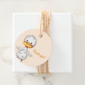 Cute minimalist duck illustration thank you geschenkanhänger (Beispiel)