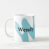 Cute Minimalist Monogram Personalized Mug TeaCup Kaffeetasse (Links)