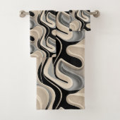 Cute minimalist tiled pattern badhandtuch set (Insitu)