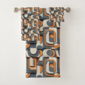 Cute minimalist tiled pattern badhandtuch set (Insitu)