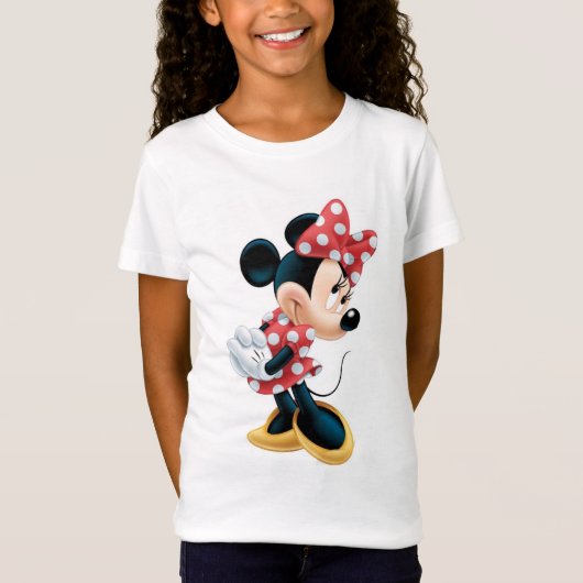 Cute Minnie Mouse Polka Dot Girl’s T-Shirt – Adora (Vorderseite)