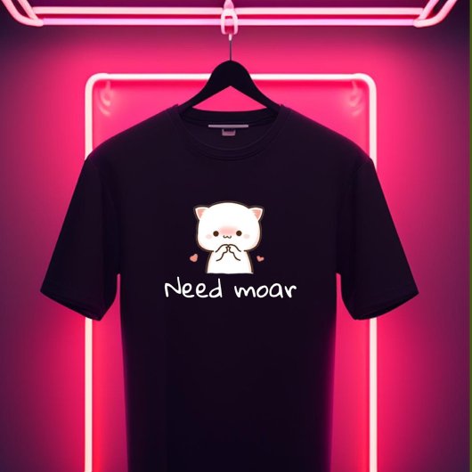 Cute Mochi Cat T-Shirt – 'Need Moar' Tri-Blend Shirt