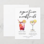 Cute Mocktails Shirley Temple Lemon Drop Menu (Vorne/Hinten)