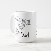 Cute Modern Best Dad  Kaffeetasse (Vorderseite Links)