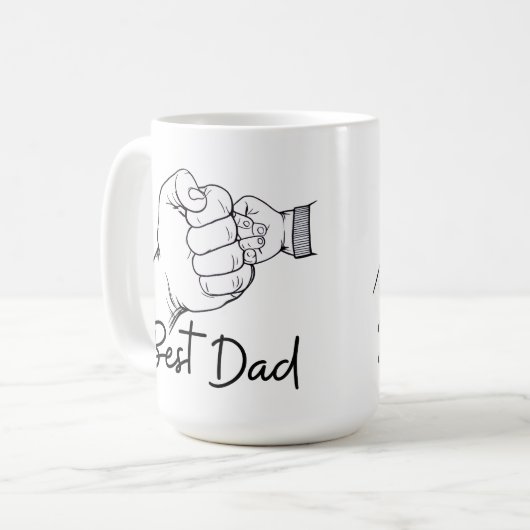 Cute Modern Best Dad  Kaffeetasse (Vorderseite Links)