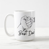 Cute Modern Best Dad  Kaffeetasse (Links)