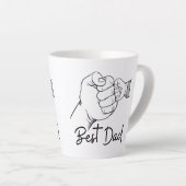 Cute Modern Best Dad Milchtasse (Rechte Ecke)