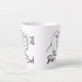 Cute Modern Best Dad Milchtasse (Vorderseite)