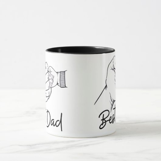 Cute Modern Best Dad Tasse (Zentrum)