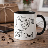 Cute Modern Best Dad  Tasse