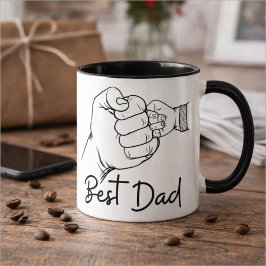 Cute Modern Best Dad  Tasse