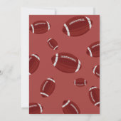 Cute Modern Big Football Ribbon Kinder Geburtstag Einladung (Rückseite)