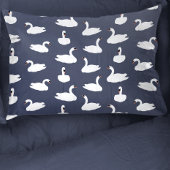 Cute Modern Blue Swan Pattern Pillowcase Kissenbezug