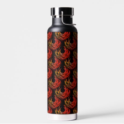 Cute Modern Boho Elegantes abstraktes Kunstmuster  Trinkflasche (Links)