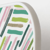 Cute Modern Brush Strokes Pattern Pickleball Schläger (Linke Seite)