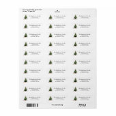 Cute Modern Christmas Tree Festive Return Address (Vorne)