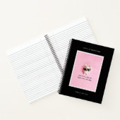 Cute Modern Custom Frame Photo Gift Monogram Black Notizblock (Innenseite)