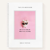 Cute Modern Custom Frame Photo Gift Monogram Notizblock (Vorderseite)