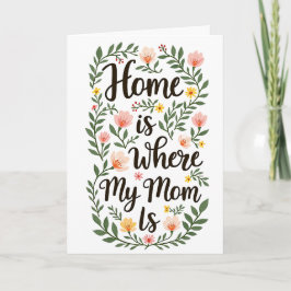 Cute Modern Floral Happy Mother's Day Dankeskarte