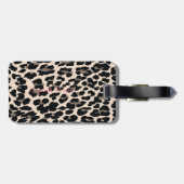 Cute Modern Flowers on Leopard Print-Personalized Gepäckanhänger (Rückseite horizontal)