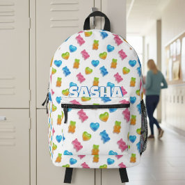 Cute Modern Gummy Bear Backpack - Cool Candy Bedruckter Rucksack
