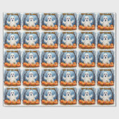 Cute Modern Halloween Spooky Collection Geschenkpapier (Flach)
