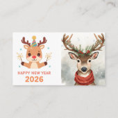 cute modern happy new year business card visitenkarte (Vorderseite)