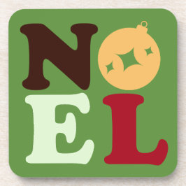 Cute Modern Noel Bright Retro Typography Christmas Getränkeuntersetzer