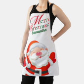 Cute Modern Santa Cartoon Merry Christmas Schürze (InSitu)