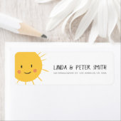 Cute Modern Sun Smiling Return Address (Insitu)