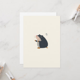 Cute Mole Greeting Card – Invitation Card Einladung