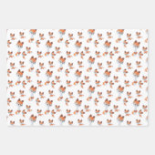 Cute Mom baby fox tiled unisex pattern Geschenkpapier Set (Vorderseite)