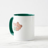Cute Mom Bear Pastel Typography Art Tasse (Vorderseite Links)