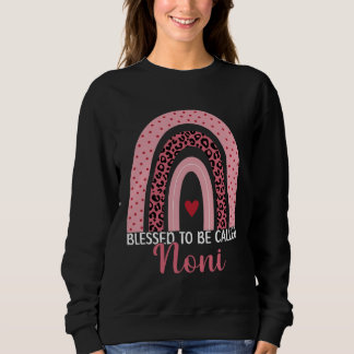 Cute Mom Grandma Blessed To Be Called Noni Leopard Sweatshirt