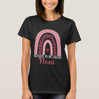 Cute Mom Grandma Blessed To Be Called Noni Leopard T-Shirt