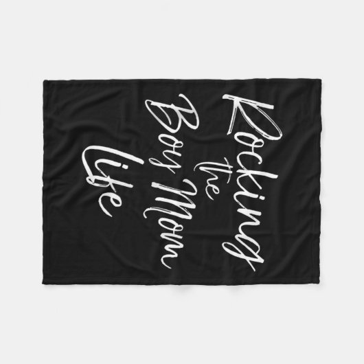 Cute Mom Of Boys Gift From Sons Rocking The Life T Fleecedecke (Vorderseite (Horizontal))