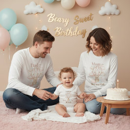 Cute Mom of the Bearly Birthday Girl T-Shirt Tri-Blend Shirt