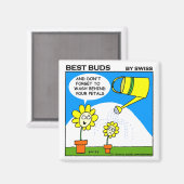 Cute Mom und Kids Bathtime Cartoon Flowers Magnet (Vorderseite/Rückseite)