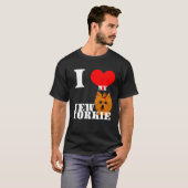 Cute Mom Yorkie I heart new puppy Yorkshire Terrie T-Shirt (Vorne ganz)