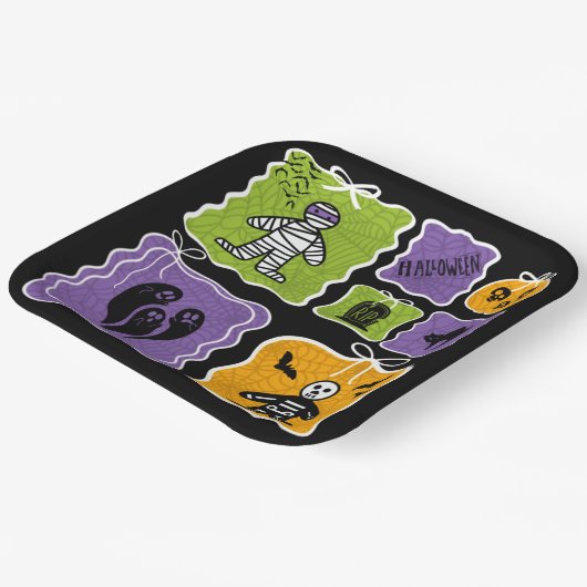 Cute Mommy Coquette Halloween Pappteller (Gewinkelt)